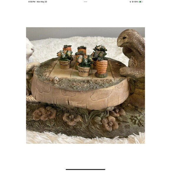 Tortoise & HareTic Tac Toe Game Set Figurine Carrot/Flowerpot Removable Pieces - Picture 4 of 12